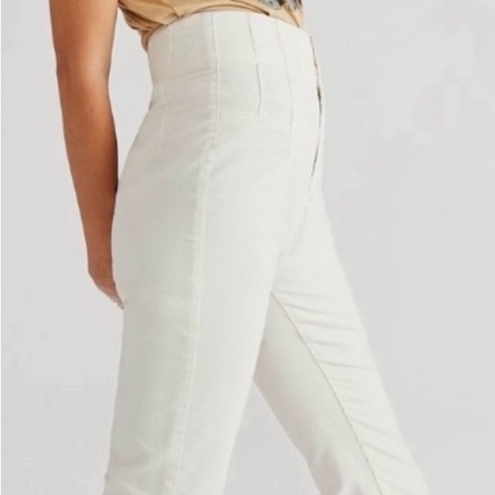 We The Free White High-Rise Jeans with Front Seam
